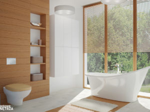 Komfortowa i ekologiczna łazienka Santorini z najwyższej jakośći materiałów.
