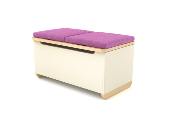 Pojemna i praktyczna skrzynia Toy Box w wersji z fioletowym materiałem.