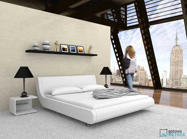 łóżko tapicerowane w stylu romantycznym