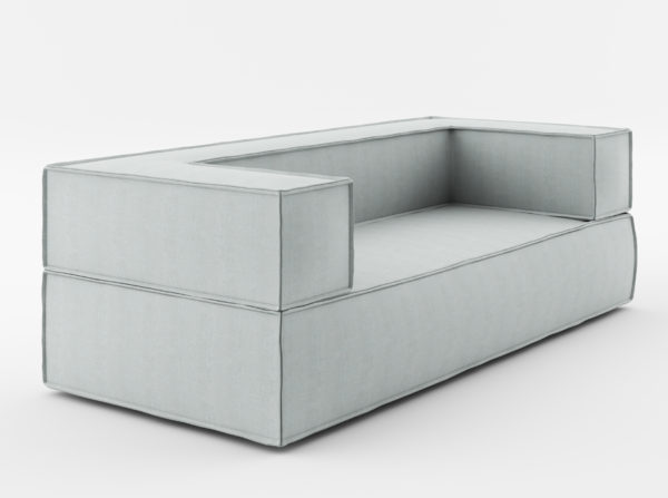 nowoczesna sofa trzyosobowa w szarym kolorze z kolekcji mebli modułowych. Modna sofa polskiego designu stworzona do minimalistycznego wnętrza. Sofa Noi z kolekcji producenta Absynth