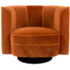 Fotel Lounge Flower producenta Dutchbone. Obrotowy fotel w klubowym stylu lat 70-tych