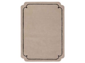 Beżowy dywan z czarną ramką Cookie Beige Black 5023 Carpets & More