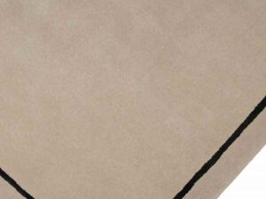 Beżowy dywan z czarną ramką Cookie Beige Black 5023 Carpets & More