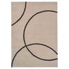 Beżowy dywan z czarnym geometrycznym wzorem Luna Beige Black 5011 Carpets & More
