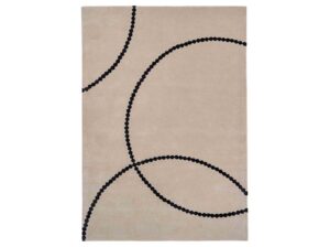 Beżowy dywan z czarnym geometrycznym wzorem Luna Beige Black 5011 Carpets & More