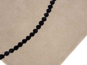 Beżowy dywan z czarnym geometrycznym wzorem Luna Beige Black 5011 Carpets & More
