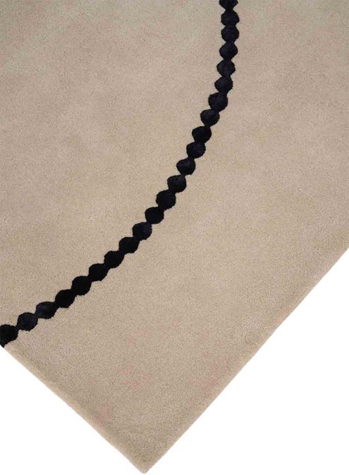 Beżowy dywan z czarnym geometrycznym wzorem Luna Beige Black 5011 Carpets & More