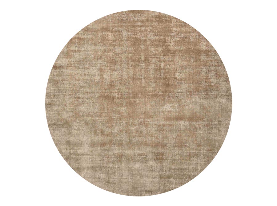 Beżowy okrągły dywan gładki Desert Taupe Round 5154 Carpets & More