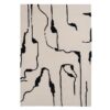 Biały dywan w czarny abstrakcyjny wzór Shapes Canyon White 5117 Carpets & More