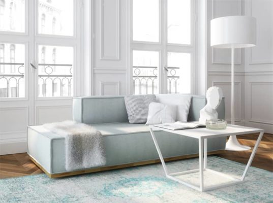 Biały stolik wykonany z marmuru. Zachwyca oryginalnością i jakością