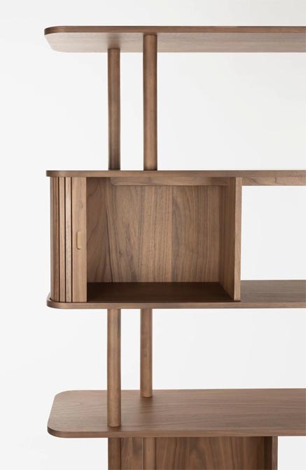 Biblioteczka Barbier orzech Zuiver