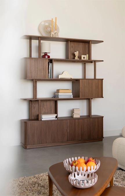 Biblioteczka Barbier orzech Zuiver