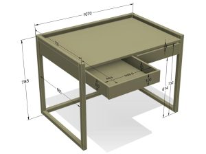 Biurko Tweens eukaliptus Wood Luck