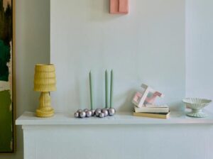 Ceramiczna lampa stołowa ochra HKliving