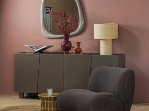 Ceramiczny stolik boczny Plu miodowo-zółty Woood