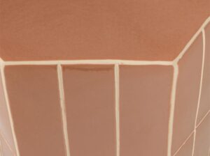 Ceramiczny stolik boczny Plu przygaszony róż Woood