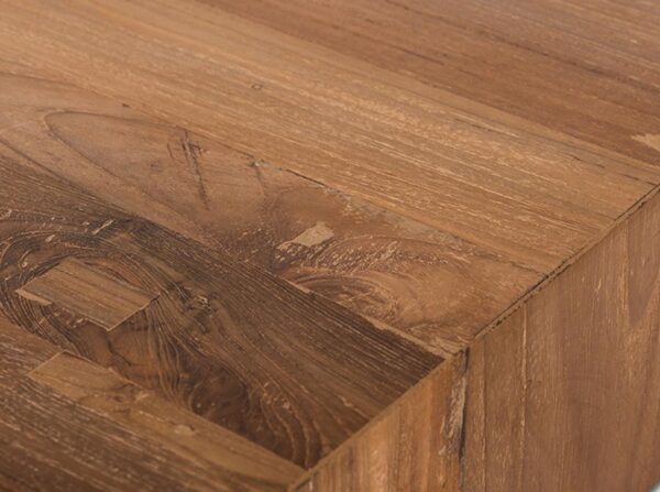 Drewniany stolik średni naturalny tekowy HKliving