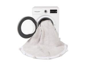 Dywan bawełniany Bubbly Light Grey Ø 120 cm Lorena Canals