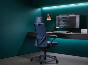 Fotel biurowy Polka niebieski Elzap