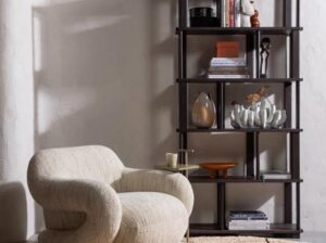 Fotel Folke szenilowy naturalny melanż Woood