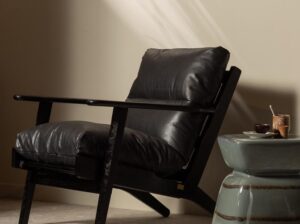 Fotel Houston ze skóry czarny Be Pure