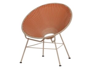 Fotel ogrodowy Kazoun wiklinowy pomarańczowy Woood