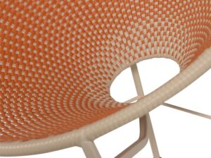 Fotel ogrodowy Kazoun wiklinowy pomarańczowy Woood