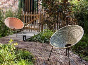 Fotel ogrodowy Kazoun wiklinowy pomarańczowy Woood