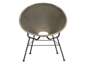 Fotel ogrodowy Kazoun wiklinowy zielony Woood