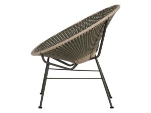 Fotel ogrodowy Kazoun wiklinowy zielony Woood