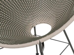 Fotel ogrodowy Kazoun wiklinowy zielony Woood