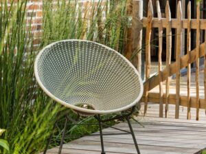 Fotel ogrodowy Kazoun wiklinowy zielony Woood