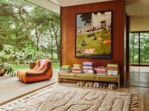 Fotel ogrodowy lounge retro HKliving