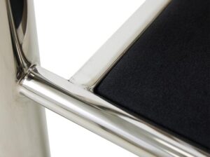 Fotel wypoczynkowy chromowany miętowy płótno HKliving