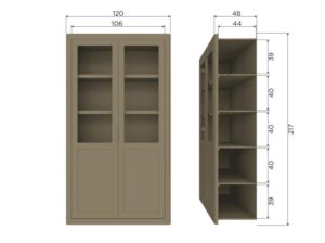 Gablota z drewna sosnowego Gunnar mud Woood