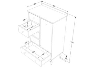 Komoda Babushka wysoka Wood Luck