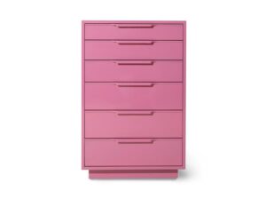 Komoda z szufladami różowa HKliving