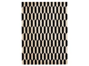 Kremowo Czarny Dywan Geometryczny Noble Cream Black 5041 Carpets & More