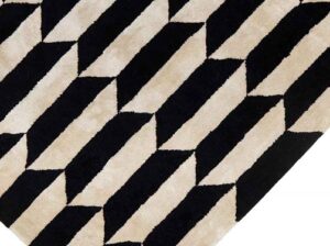 Kremowo Czarny Dywan Geometryczny Noble Cream Black 5041 Carpets & More