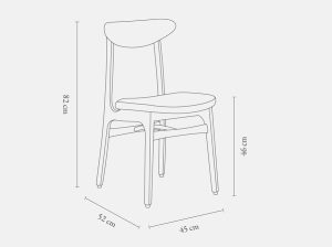 Krzesło 200-190 beżowe w tkaninie Boucle Creme 366 Concept