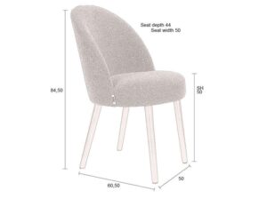 Krzesło Barbara boucle beżowe Dutchbone