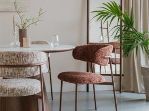 Krzesło Claes beżowy melanż White Label Living