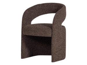 Krzesło do jadalni Lanor boucle ciemnobrązowe Woood