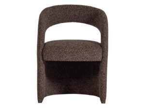 Krzesło do jadalni Lanor boucle ciemnobrązowe Woood