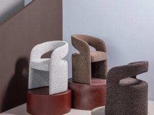 Krzesło do jadalni Lanor boucle naturalne Woood