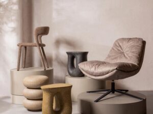 Krzesło do jadalni Noble piaskowy melanż Woood