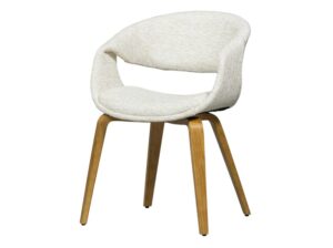 Krzesło do jadalni Yossi naturalne z drewnianymi nogami Woood