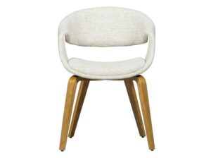 Krzesło do jadalni Yossi naturalne z drewnianymi nogami Woood