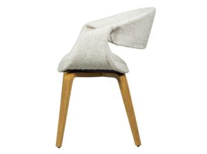 Krzesło do jadalni Yossi naturalne z drewnianymi nogami Woood