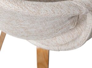 Krzesło do jadalni Yossi naturalne z drewnianymi nogami Woood